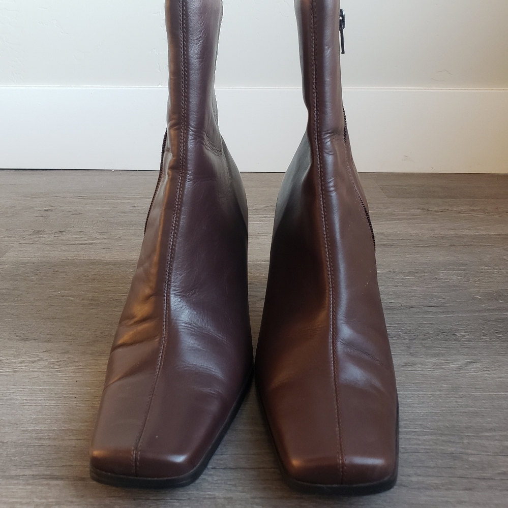 Croft and Barrow Merlot Leather Boots Sz 11M
